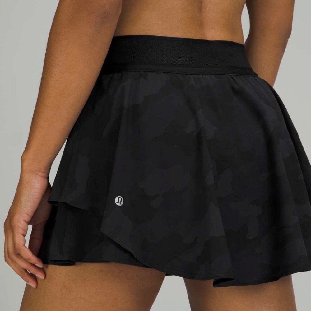 Lululemon / Tennis Court Rival Black Camo Skort 8